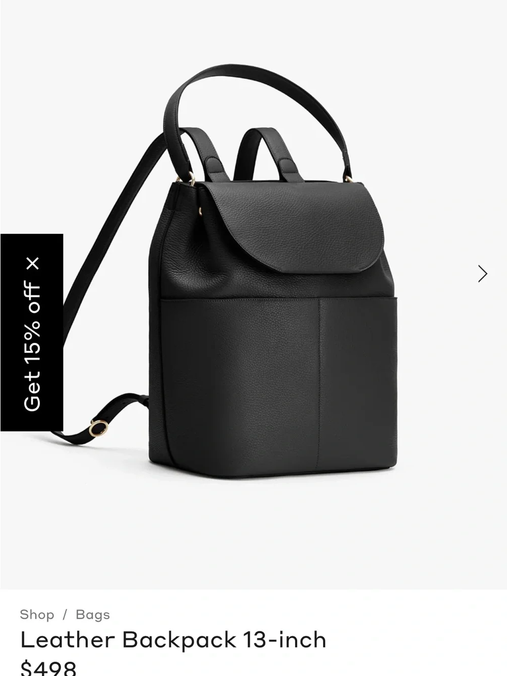 Cuyana Black Backpack - Barely used